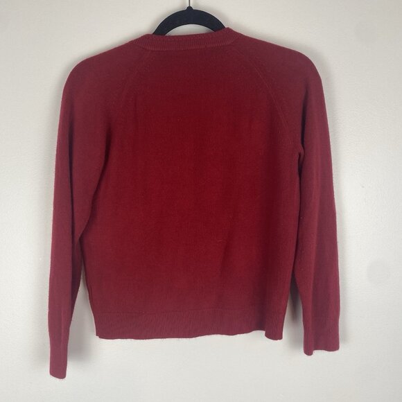 Designers Originals Women's Button Up Holiday Cardigan Size S P Red Festive - Picture 4 of 7